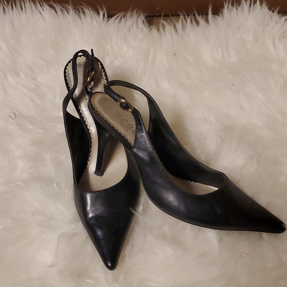 BCBG black slingback heels - Picture 1 of 5